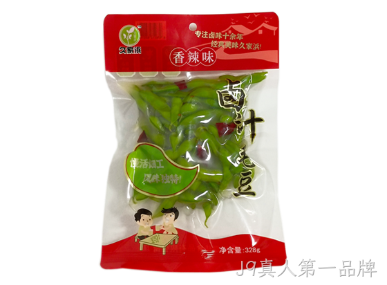 J9真人第一品牌卤汁毛豆香辣味328g